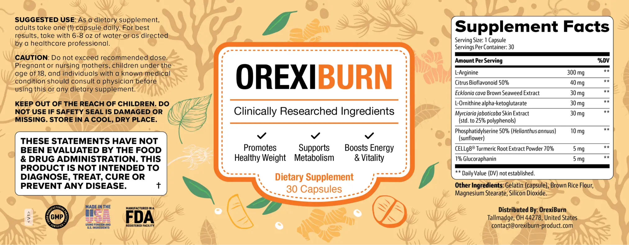 orexiburn ingredients